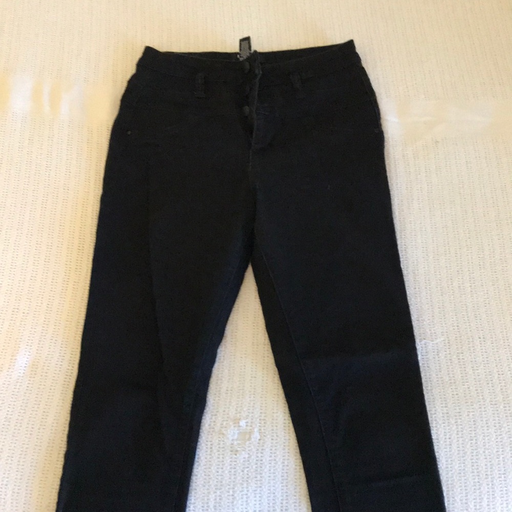 Super high waisted black jeans